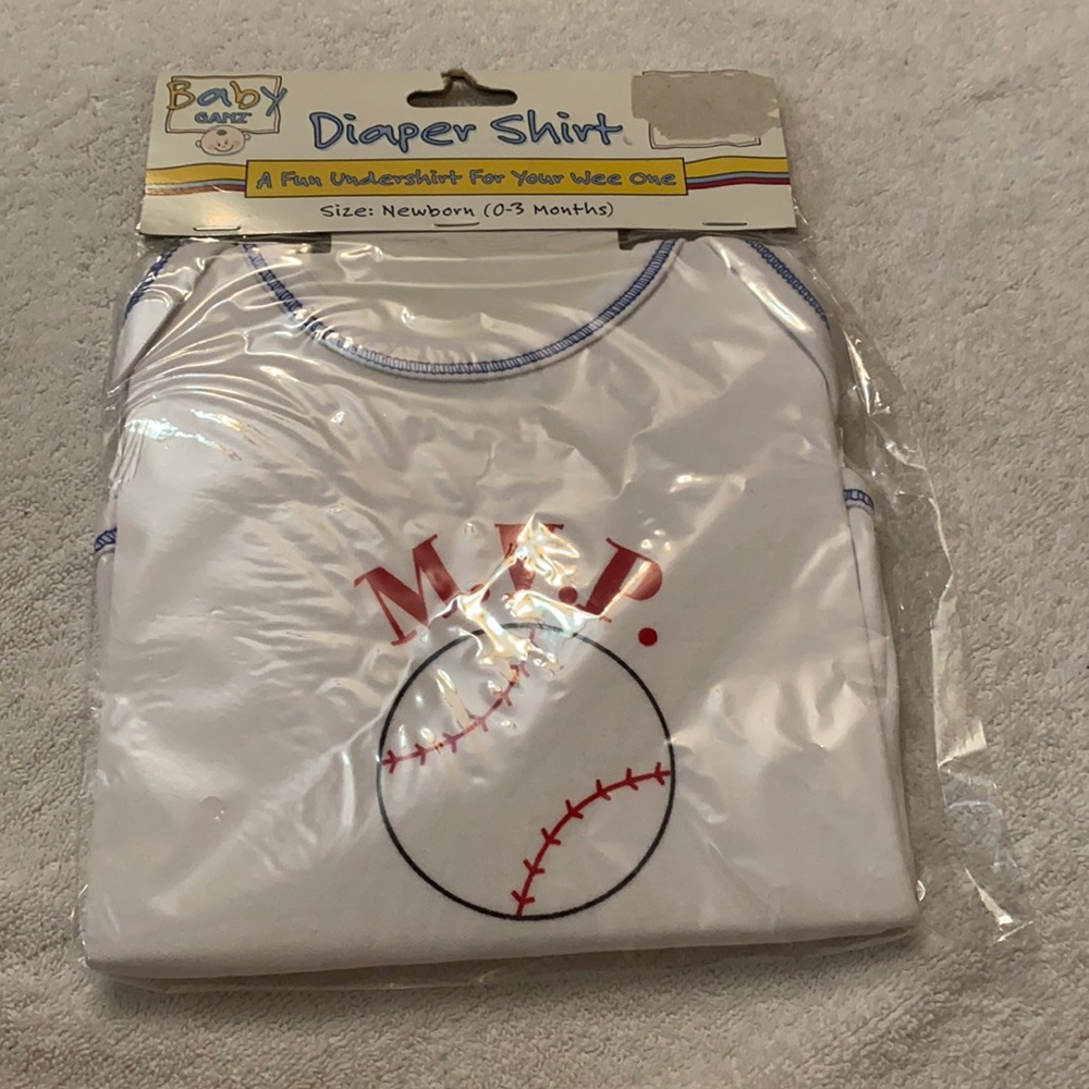NWT baseball diaper shirt